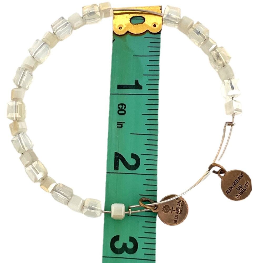 Alex and Ani Square Iridescent Beaded Expandable Wire Bracelet - Picture 6 of 6